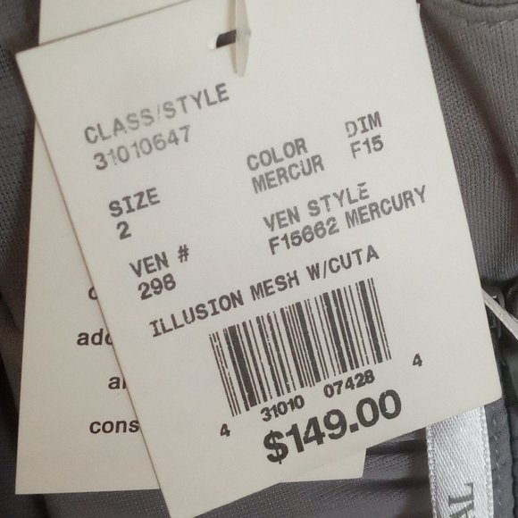 David's Bridal Long Mesh Dress Size 2 - Picture 7 of 7